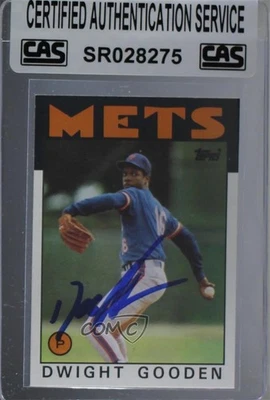Topps Dwight Gooden #250 1986 certificado CAS automático sellado 3c7 Foto 1 de 3