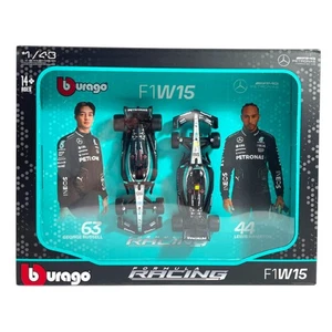 Set Modellini F1 Bburago 1/43 2x Mercedes W15 Lewis Hamilton #44-George Russe... - Foto 1 di 4