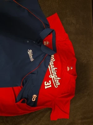 LOTE DE 2 CAMISETAS XXL de los Nacionales de Washington MLB para hombre Foto 1 de 4