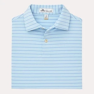 Peter Millar Halifax Stripe Youth Stretch Jersey Polo Blue Boy’s size XL (13-14) - Picture 1 of 10