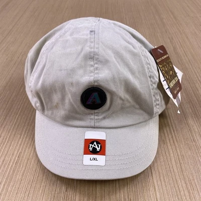 American Needle 帽子男式 L/XL 米色亚利桑那钻石背苹果帽贝雷帽报童 — 第 1/4 张图片