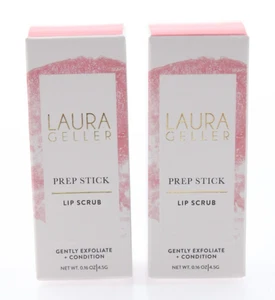 2-Pk / Laura Geller PREP STICK Lip Scrub Lipstick .16oz Exfoliate - New in Box - Picture 1 of 7