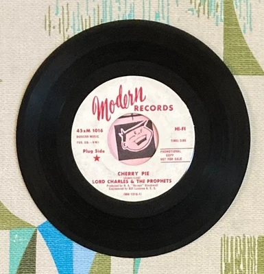 Lord Charles & The Prophets 45 Cherry Pie / No More Doggin 1966 Soul R&B VG+ — 第 1/2 张图片