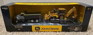 New Box 2007 ERTL 1/64 John Deere  Dump Truck w Trailer Loader Backhoe Diecast - Picture 1 of 12