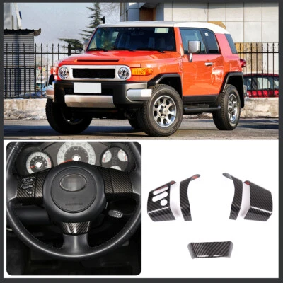 ABS Carbon Fiber Steering Wheel Button Sticker Trim For Toyota FJ Cruiser 07-21 - image 1 of 4
