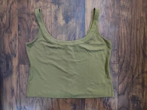 Linda Allard Ellen Tracy Women's Olive Green Sleeveless Tank Top Size 14 - Picture 1 of 2