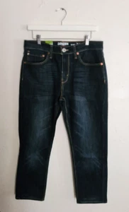 Levi's Men's Denizen Jeans 216 Skinny Fit 33 x 25 Mid Rise Dark Wash Altered NWT - Picture 1 of 8