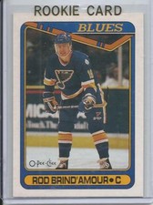 1990-91 OPC O-Pee-Chee Rod Brind'Amour Rookie Card RC (Hurricanes Head Coach)