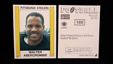 1988  Walter Abercrombie   Pittsburgh Steelers    Panini Sticker  #169