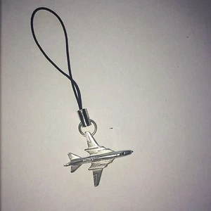 Sukhoi Su-17/-20/-22 C50 Plane  English Pewter Emblem on Mobile Phone Charm - Picture 1 of 1