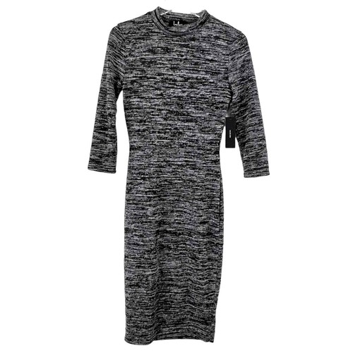 Abito Bodycon Maglia Leggera Manica Lunga Moderna Marrone Taglia Media NUOVO LULUS