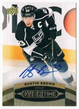 2015-16 UPPER DECK OVERTIME GOLD DUSTIN BROWN AUTO LOS ANGELES KINGS #69
