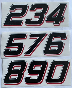 Discounted Black Carbon Fiber W/ White Outline Red Shadow #’s 2-9,0 R/c Box L1 - Picture 1 of 7