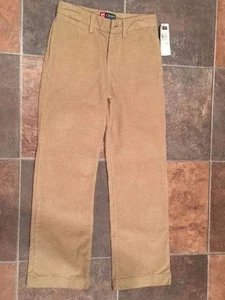 New NWT Boys size 8 Chaps Corduroy pants khaki tan cords holiday wear NICE - Picture 1 of 3