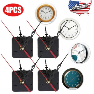 4x Quarz Wanduhr Uhrwerk Mechanismus Zum Selbermachen Ersatz Motor Reparatur Werkzeug Teil - Bild 1 von 9