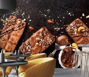 3D Nut Chocolate 623 Wallpaper Mural Wall Print Wall Wallpaper Murals US Honey - Picture 1 of 12