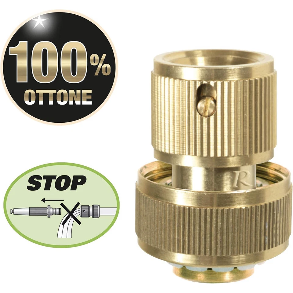 (tg. 50x35x35 Cm) Ribimex Pra/rlb.4218 Raccordo rapido acquastop ottone 19 mm