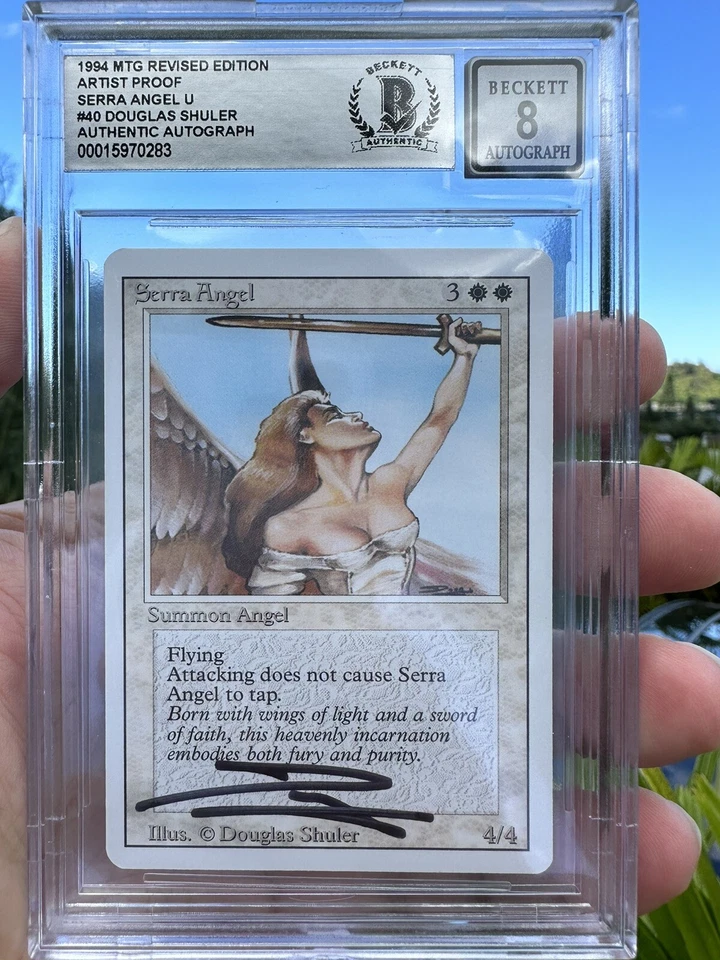 SERRA ANGEL, ARTIST PROOF, REVISED, 1994 MTG, DOUGLAS SHULER, BAS 8 - Image 1 of 3