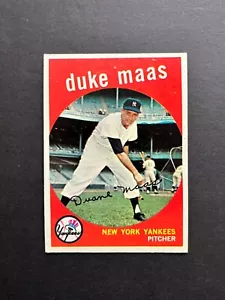 1959 TOPPS #167 DUKE MAAS NRMT - Picture 1 of 2