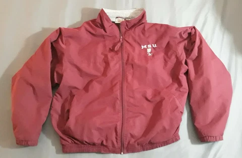 VTG Mississippi State Full Zip Fleece Lined Jacket Walkin Bully XL RED OAK Cover