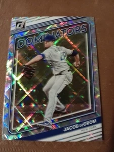 2022 JACOB DEGROM DONRUSS DOMINATORS BASEBALL CARD #D2 NY METS TEXAS RANGERS - Picture 1 of 2