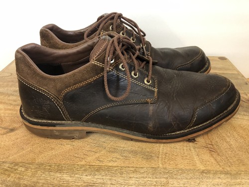 Collare marrone pelle scamosciata Timberland Larchmont Oxfords taglia 11 5 da uomo