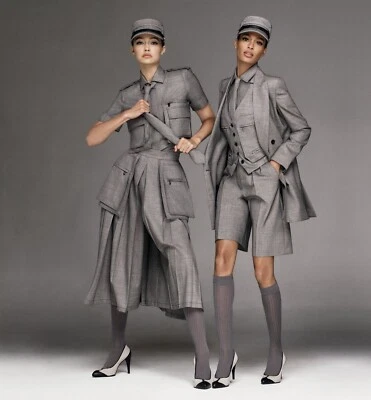 MAX MARA Conjunto de 2 Piezas Camisa de Sarga de Lana y Pantalón Culotte, 40 (IT), Pequeño, NUEVO Foto 1 de 4