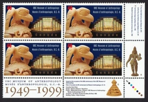 MUSEUM ANTHROPOLOGY = RAVEN, FIRST MEN = Canada 1999 #1778 LR Block of 4 MNH - Picture 1 of 1