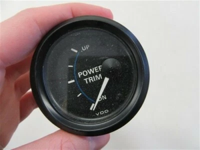 VDO POWER TRIM GAUGE 2" CARA NEGRA / BISEL NEGRO BARCO MARINO Foto 1 de 4