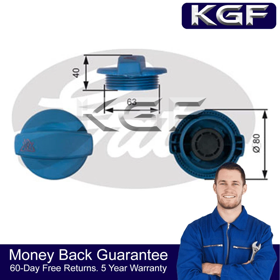 KGF Radiator Cap Fits Audi A4 2000-2009 A6 1997-2011 8E0121321 - Image 1 of 1