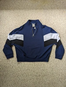 BRANDNEU PINK Victoria's Secret Quarter Zip Pullover Sweatshirt Navy Gr. XS - Bild 1 von 6