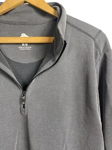 Tommy Bahama 1/4 Zip Size M NEW Pullover Shirt Gray Ribbed Tencel Modal Mens - Picture 1 of 10