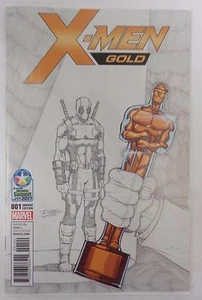 X-MEN GOLD 1 PREMIUM RETAILER RON LTD PARTY SKETCH VARIANT NM 2017 RARE HTF - Picture 1 of 2