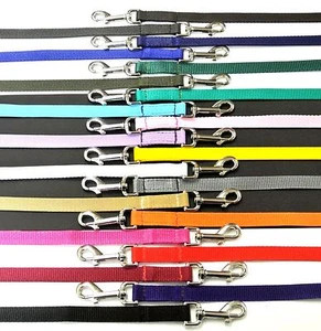 45" 76" Long Dog Lead Puppy Leash 20mm Wide Strong Durable Webbing In 19 Colours - Picture 1 of 28