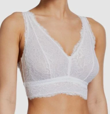 $86 Cosabella Mujer Blanco Pret Curvilíneo Elastizado Suave Largo Bralette Talla Pequeña Foto 1 de 3
