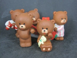Set of 5 Vintage Christmas Bears Figurines Freelance Inc - Picture 1 of 8