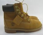 12709 Timberland  hi top lace up LEATHER BROWN Boots  YOUTH SIZE  3