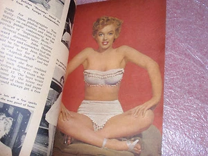VINTAGE MARILYN MONROE 1953 SMALL TABLOID MAGAZINE RARE PHOTOGRAPHS  - Picture 1 of 12
