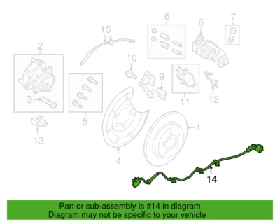 2014 Ford Focus/ 13-18 C Max ABS Wheel Speed Sensor Wiring Harness AV6Z-2C055-D - Image 1 of 3