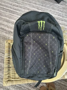 Monster Energy Bolso Mochila Acolchada Negra Premium Promo Laptop 10 Bolsillos Senderismo - Imagen 1 de 6