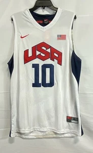 Nike Mens White Stars Mesh Bryant #10 USA Bball Jersey Tank XL Stained NWT - Picture 1 of 10