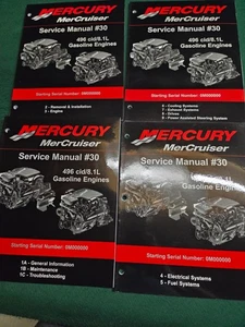 Mercury Service Manual #30, 496 CID/8.1 Liter Gas Engines 90-863161T00 Set of 4 - Bild 1 von 11