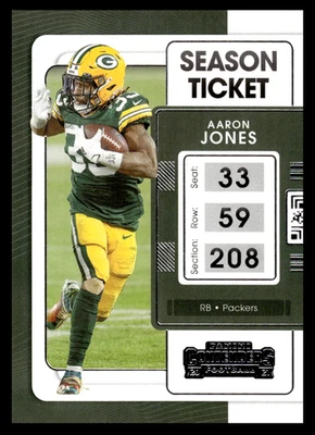 2021 Panini Contenders Aaron Jones #36 Green Bay Packers NFL Football  - Image 1 of 2