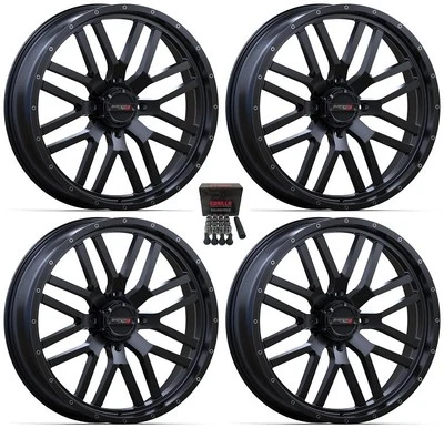 System 3 ST-3 Black ATV Wheels 24" Polaris Sportsman / RZR / Ranger - Image 1 of 3