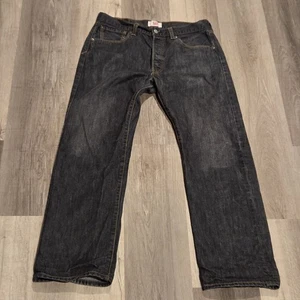 Levis 501 Straight leg button fly black denim 34x30 - Picture 1 of 9