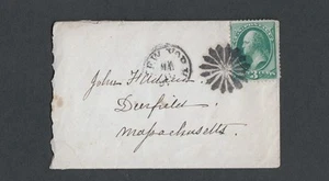 US Stamp- 1870 Early Use of #136 Grill 3c Banknote Cover Fancy Entire g1476x1589 - Picture 1 of 4
