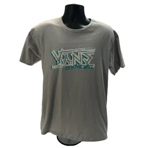 Vans Off The Wall T-Shirt - Gray - Size Large - Skateboarding Vintage Style - Picture 1 of 8
