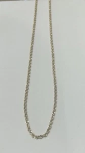 YELLOW GOLD 10KT 3MM ROPE NECKLACE 22" 5.95 GRAMS - Picture 1 of 3