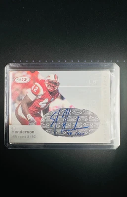 2003 SAGE Autographs E.J. Henderson Auto #A20 Silver /260 Maryland Vikings - Image 1 of 2