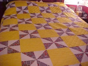 VTG Colorful WINDMILL Quilt - Picture 1 of 7